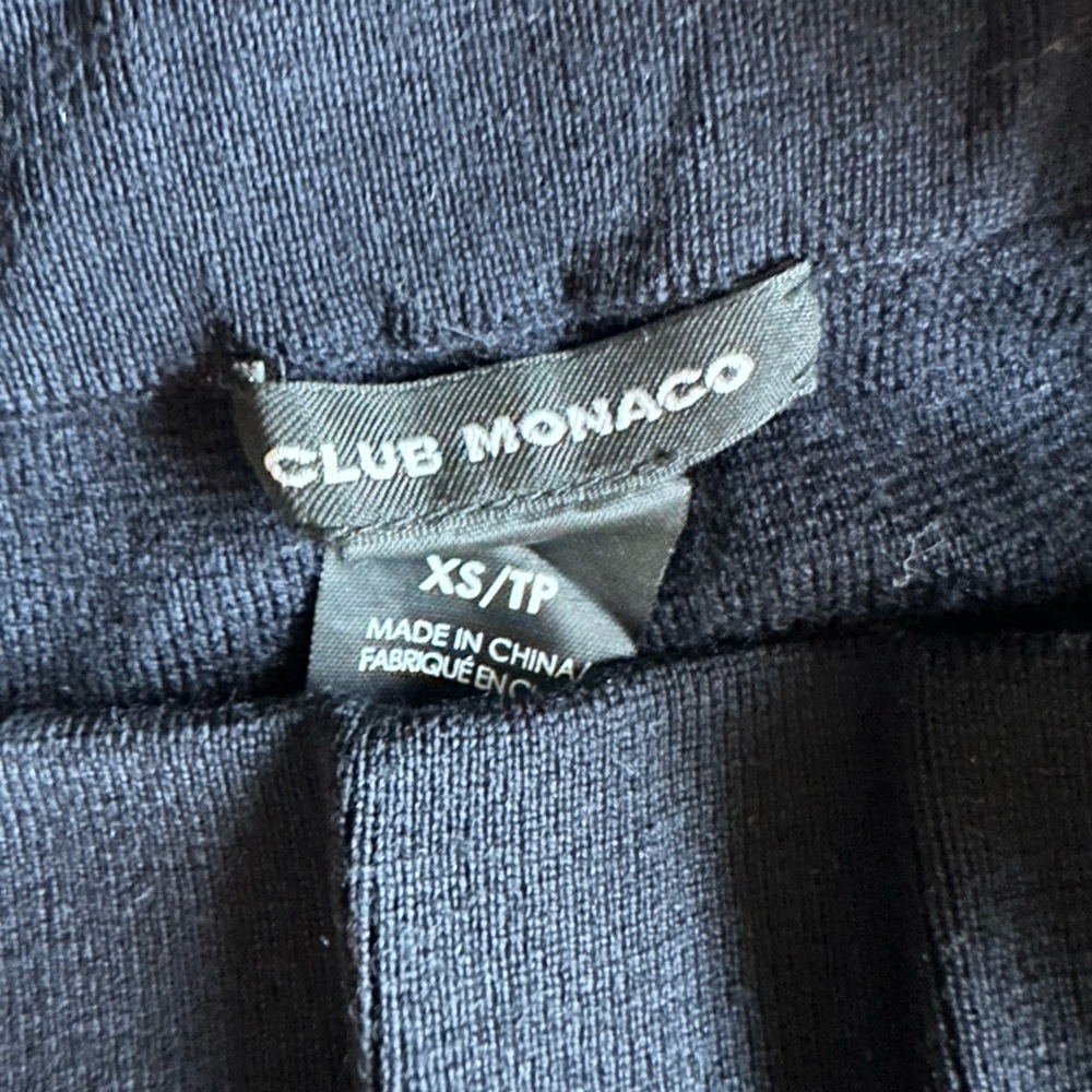 Club Monaco Black Wide-Leg Tie-Waist sweater cullotes knit Pants XS - Picture 6 of 12